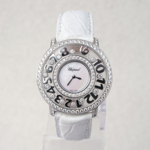 Швейцарський годинник Chopard Happy Diamonds Happy Time 18K White Gold 3CT Diamonds