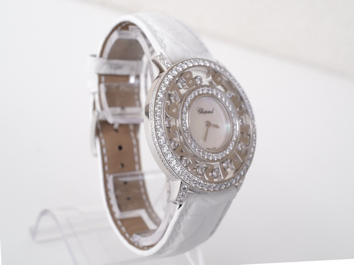 Швейцарський годинник Chopard Happy Diamonds Happy Time 18K White Gold 3CT Diamonds