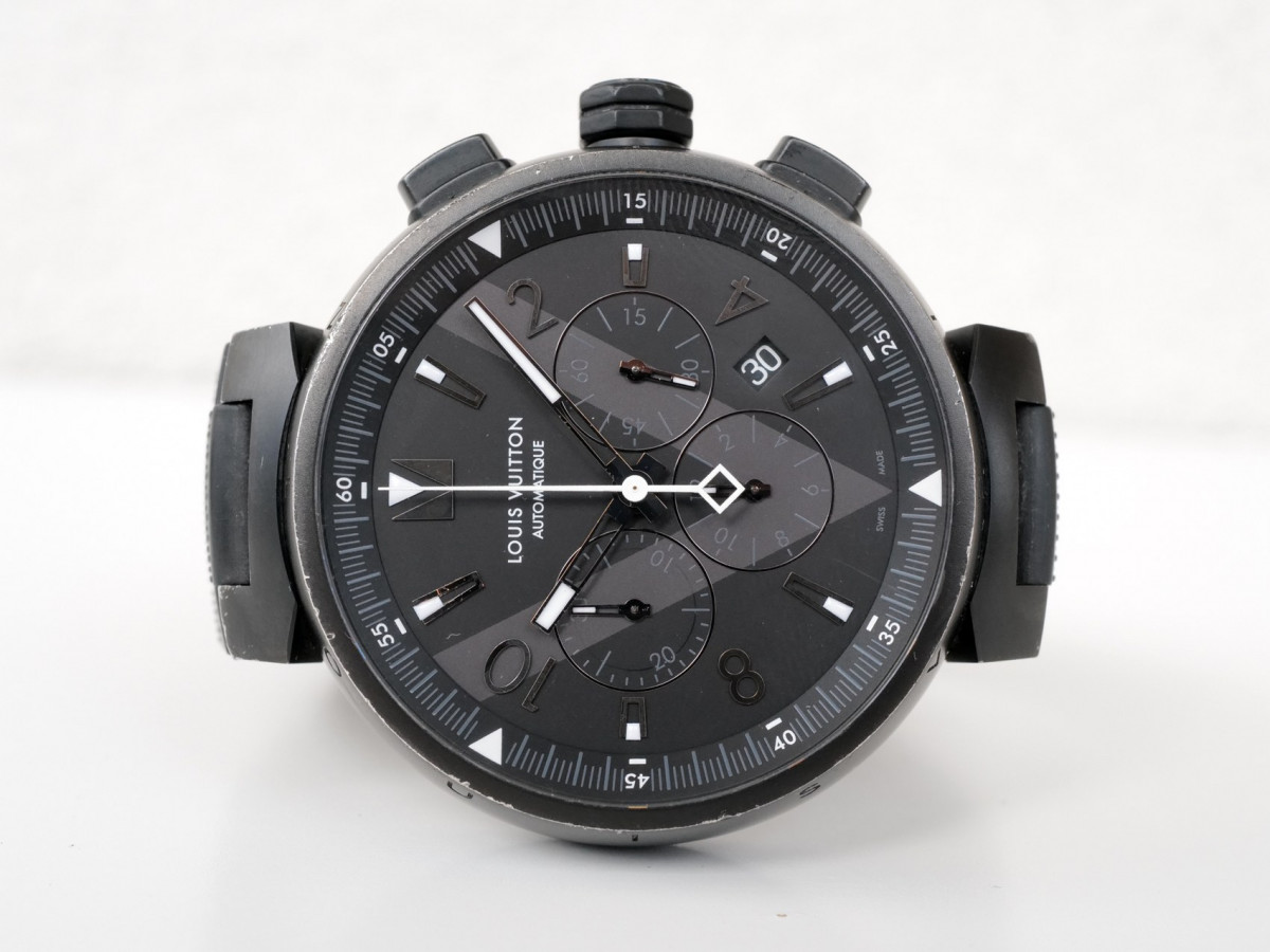 Швейцарський годинник Louis Vuitton Tambour All Black Chronograph 46