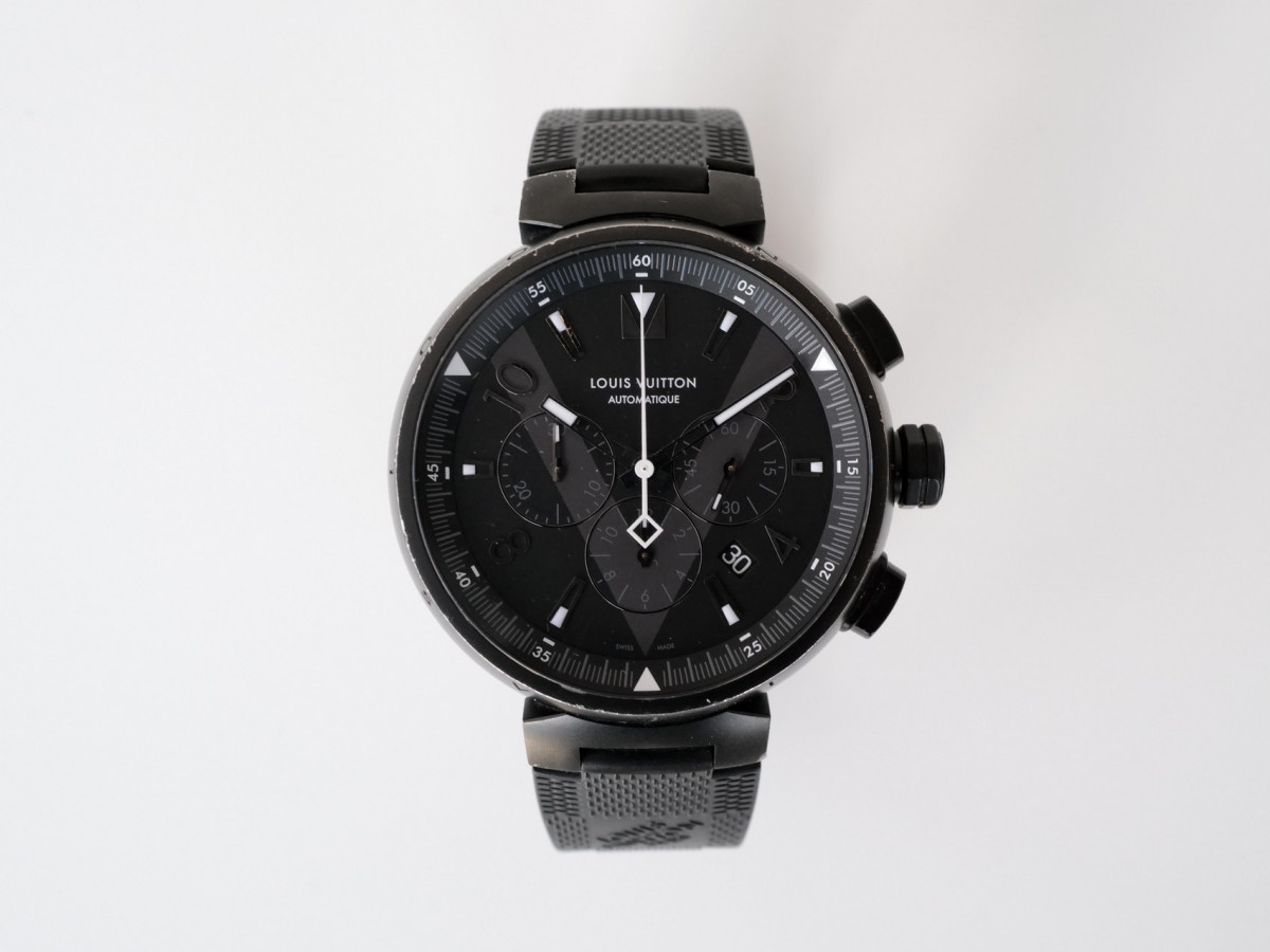 Швейцарський годинник Louis Vuitton Tambour All Black Chronograph 46