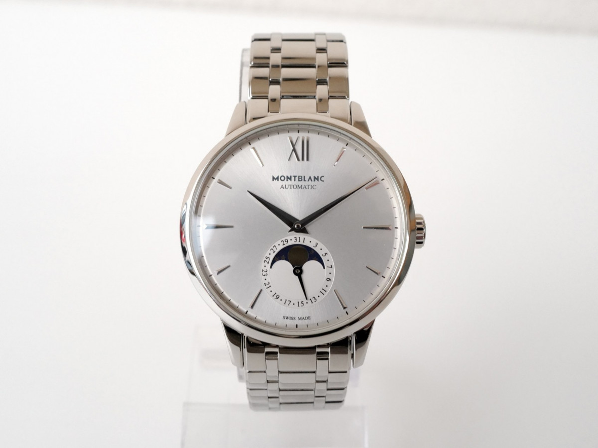 Swiss watch Montblanc Heritage 39 Spirit Moonphase Silver Dial Automatic