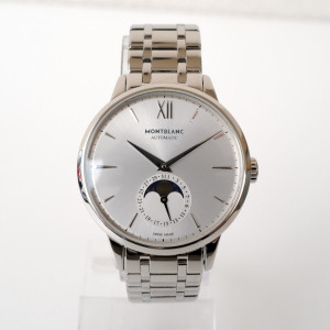 Swiss watch Montblanc Heritage 39 Spirit Moonphase Silver Dial Automatic