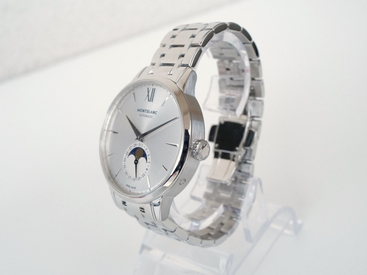 Swiss watch Montblanc Heritage 39 Spirit Moonphase Silver Dial Automatic
