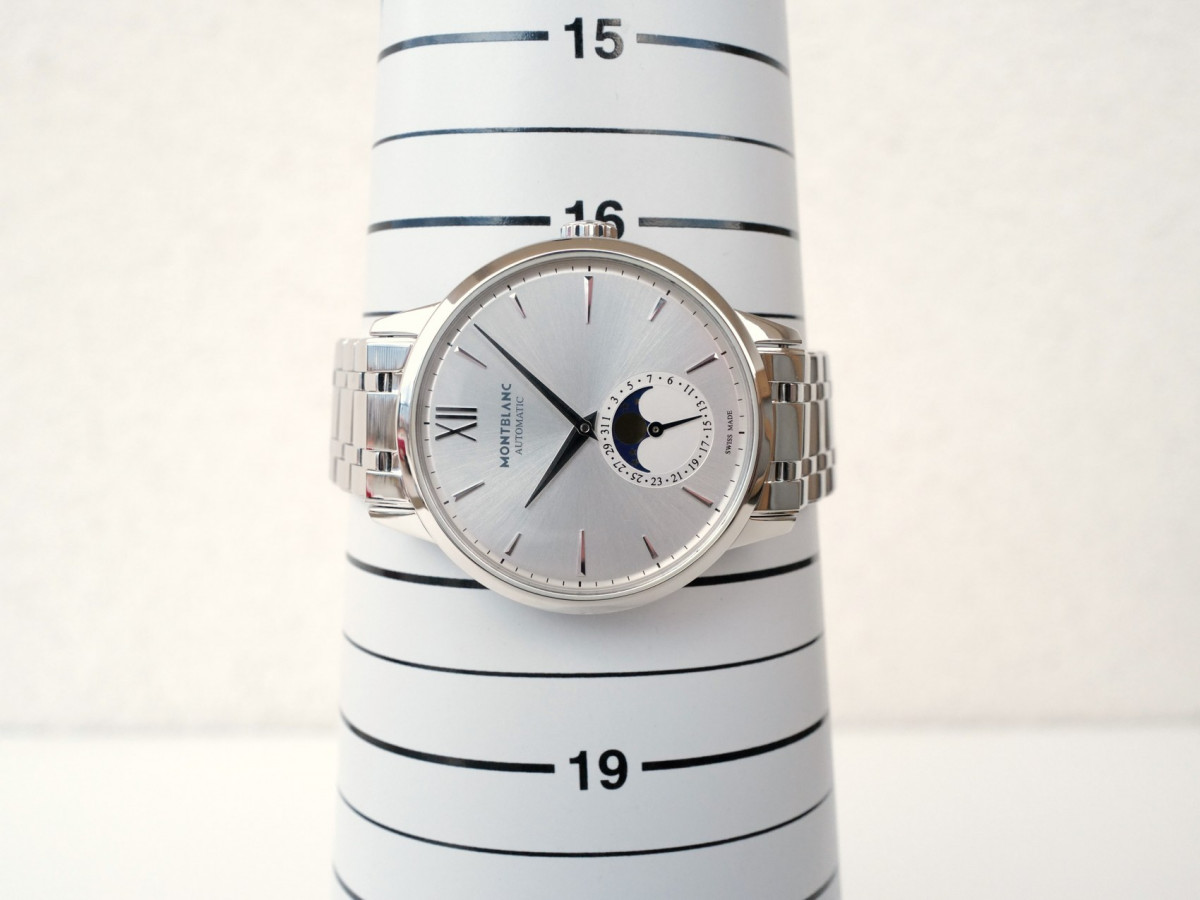 Swiss watch Montblanc Heritage 39 Spirit Moonphase Silver Dial Automatic