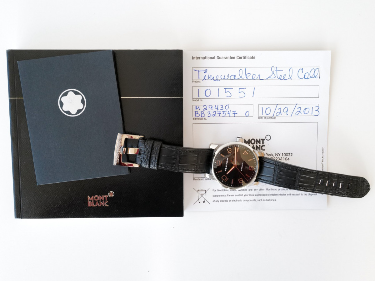 Швейцарские часы Montblanc Timewalker XL Black 42