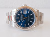 Швейцарський годинник Rolex Datejust 41 Blue Dial Oyster Steel Fluted 18K White Gold Bezel