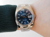 Швейцарський годинник Rolex Datejust 41 Blue Dial Oyster Steel Fluted 18K White Gold Bezel