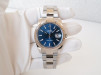 Швейцарський годинник Rolex Datejust 41 Blue Dial Oyster Steel Fluted 18K White Gold Bezel
