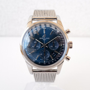 Швейцарський годинник Breitling Transocean Chronograph Blue Dial 43 Limited Edition