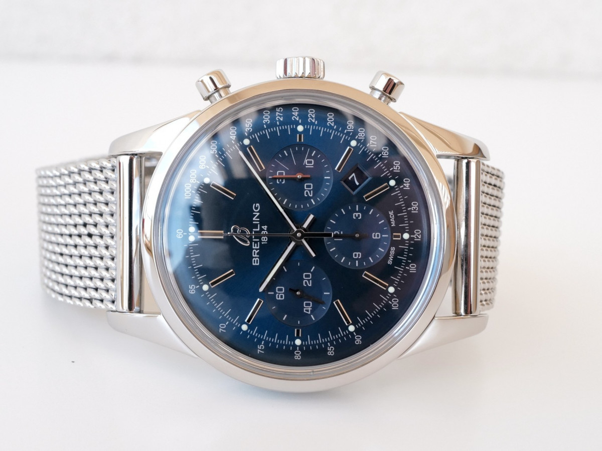 Швейцарський годинник Breitling Transocean Chronograph Blue Dial 43 Limited Edition