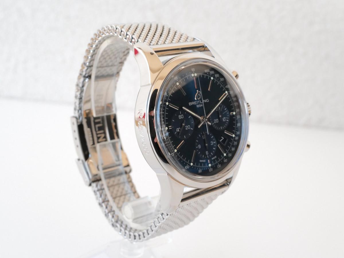 Швейцарський годинник Breitling Transocean Chronograph Blue Dial 43 Limited Edition