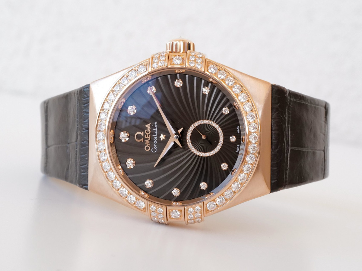 Швейцарские часы Omega Constellation Ladies Automatic Brown Dial 18k Rose Gold Diamonds