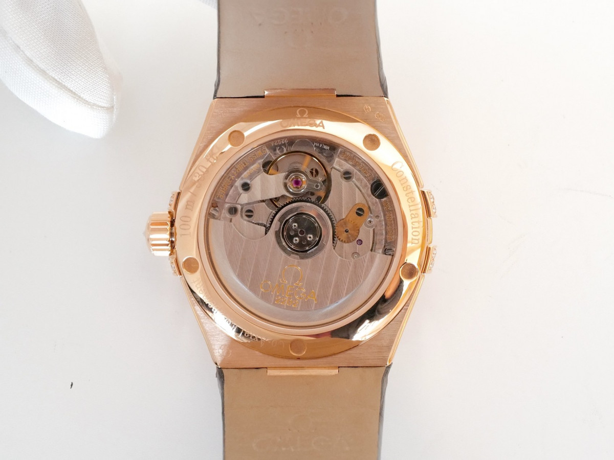 Швейцарские часы Omega Constellation Ladies Automatic Brown Dial 18k Rose Gold Diamonds