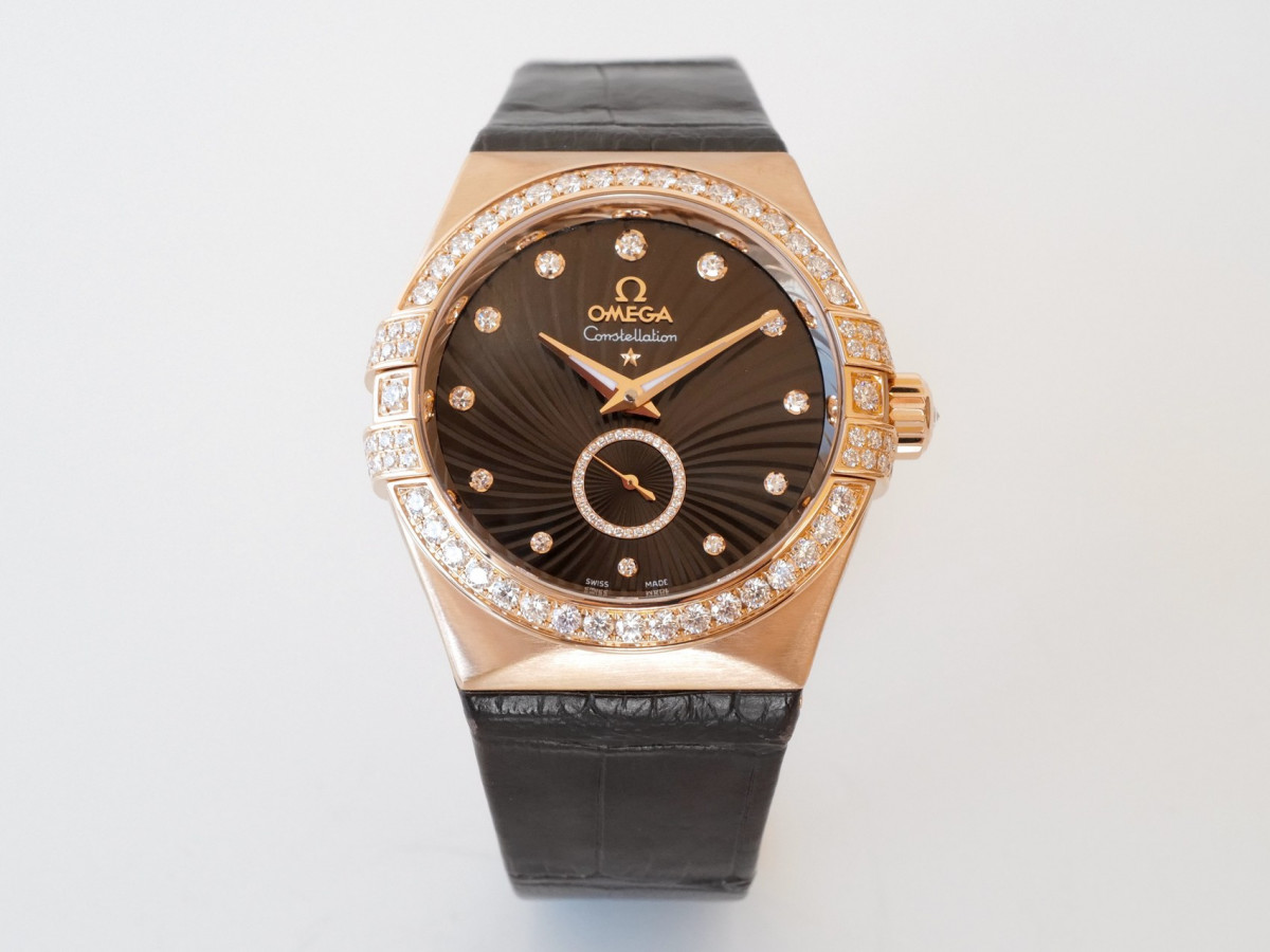 Швейцарские часы Omega Constellation Ladies Automatic Brown Dial 18k Rose Gold Diamonds