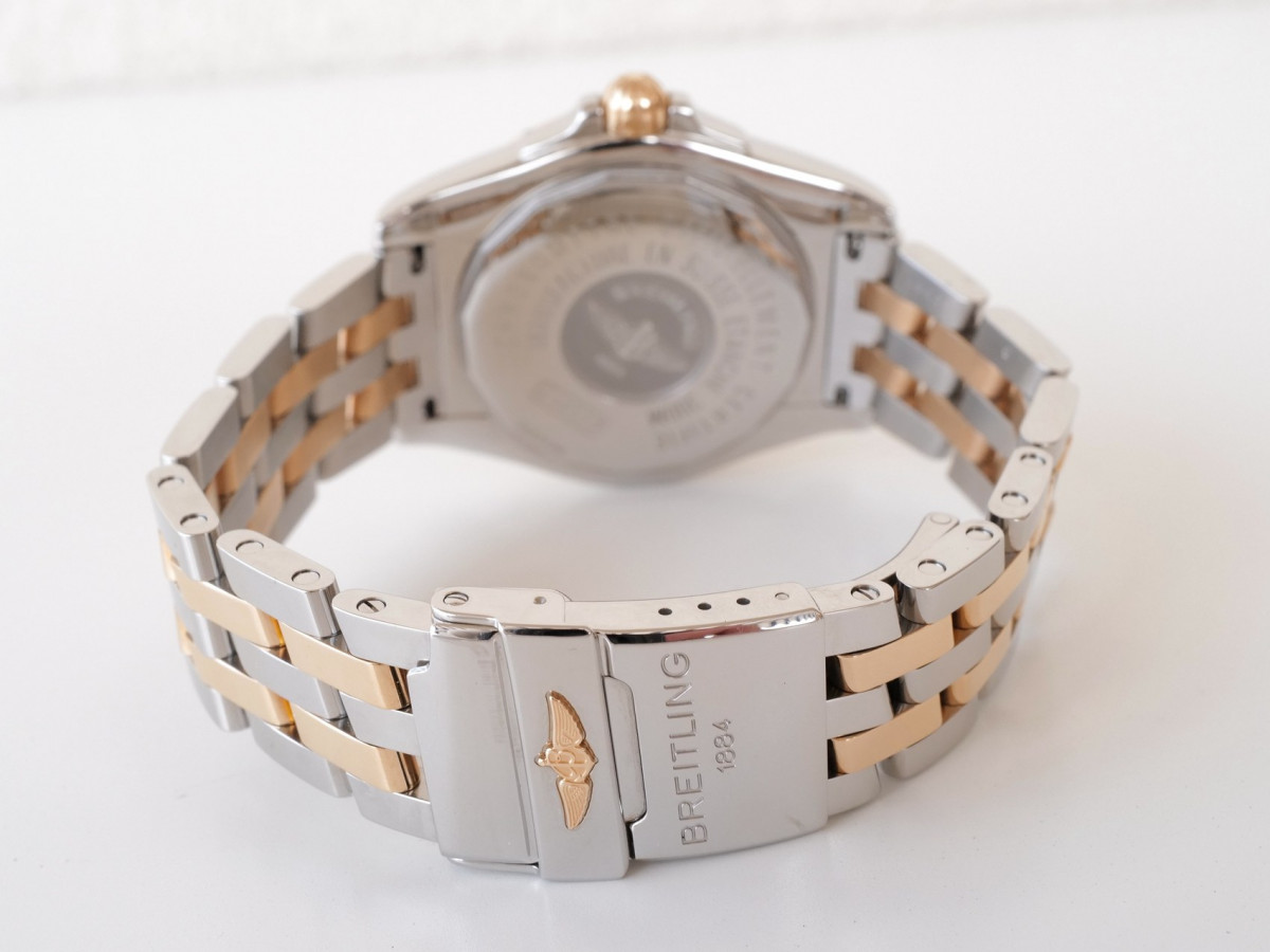 Швейцарський годинник Breitling Galactic 41 Cockpit Big Date Steel 18K Rose Gold White Dial