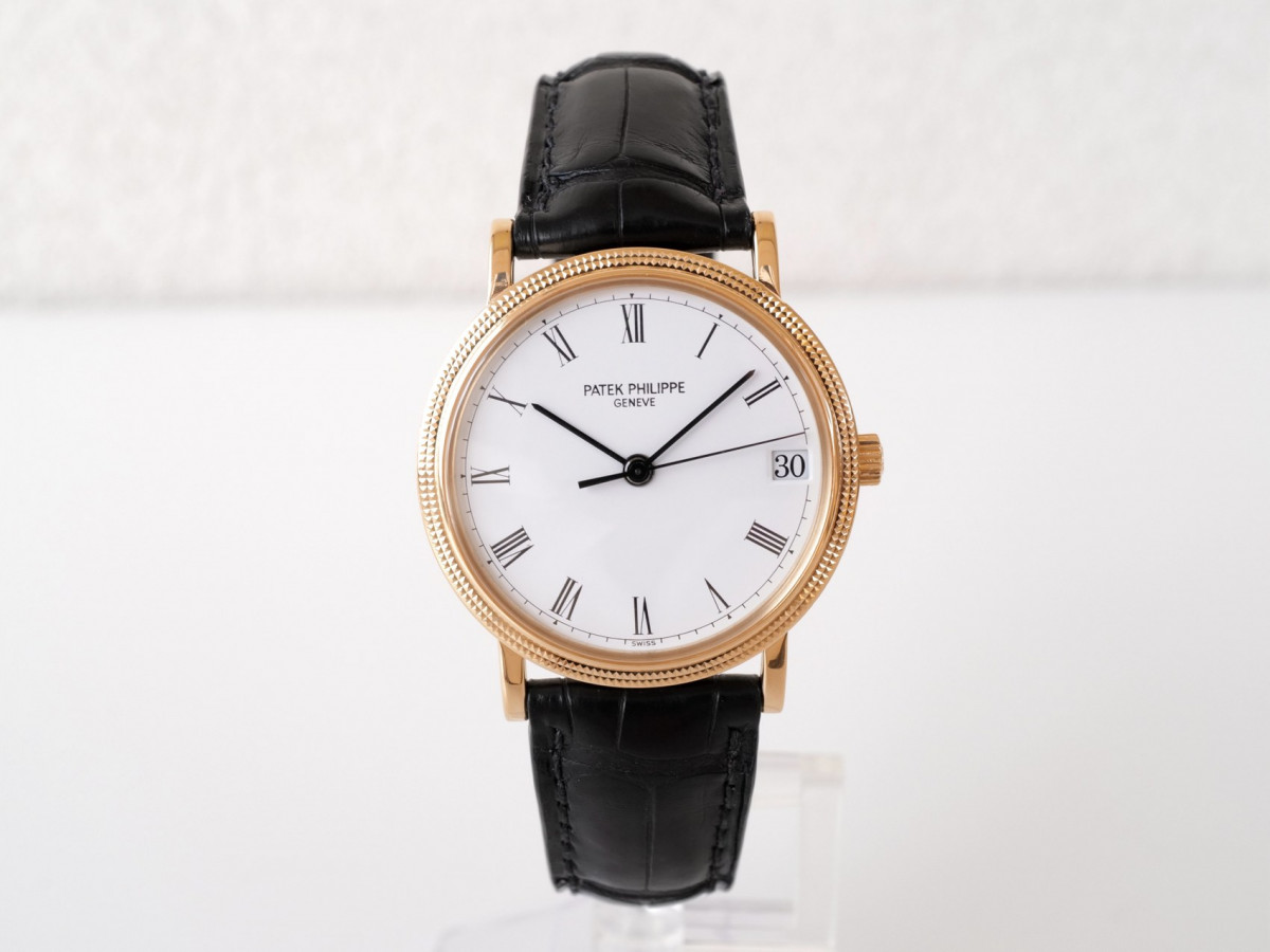 Швейцарские часы Patek Philippe Calatrava 33 Clou de Paris Automatic 18K Yellow Gold White Porcelain Dial