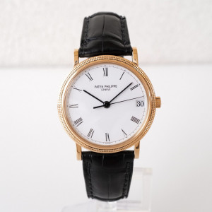 Швейцарские часы Patek Philippe Calatrava 33 Clou de Paris Automatic 18K Yellow Gold White Porcelain Dial