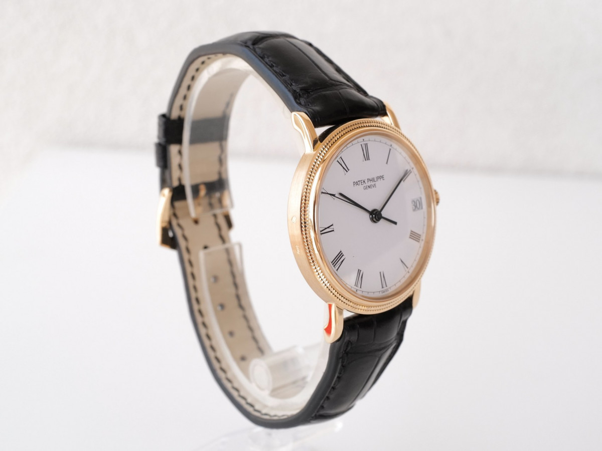 Швейцарские часы Patek Philippe Calatrava 33 Clou de Paris Automatic 18K Yellow Gold White Porcelain Dial