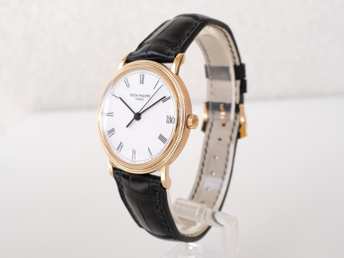 Швейцарские часы Patek Philippe Calatrava 33 Clou de Paris Automatic 18K Yellow Gold White Porcelain Dial