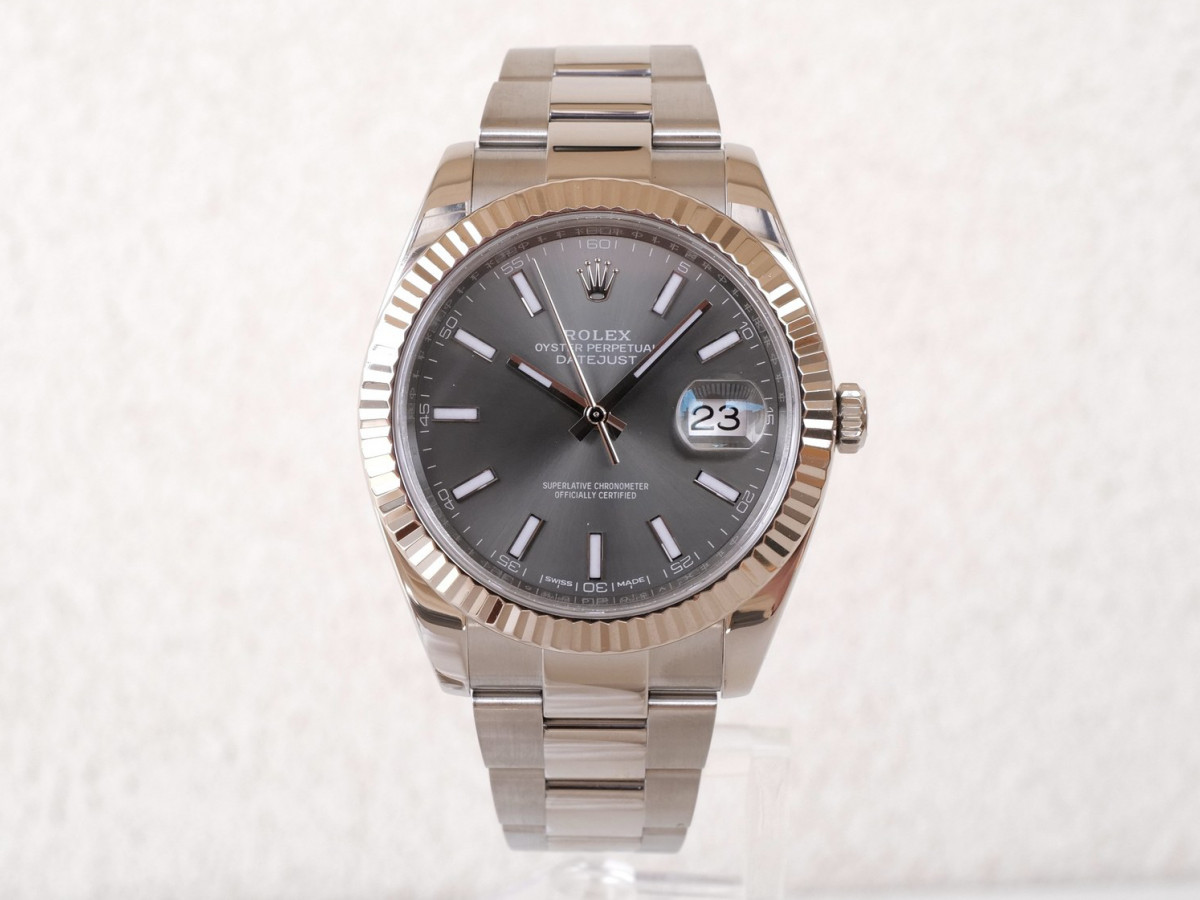 Швейцарський годинник Rolex Datejust 41 Oyster Rhodium Dial