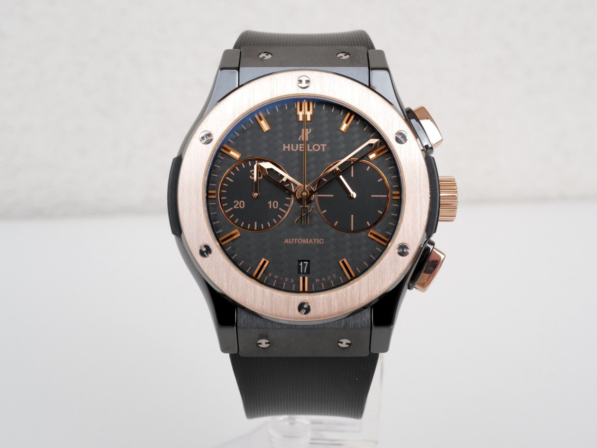 Швейцарские часы Hublot Classic Fusion Chronograph 45 Ceramic 18K Rose Gold