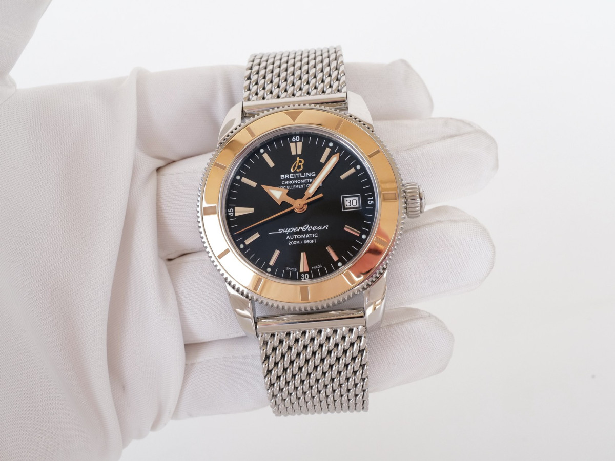 Швейцарський годинник Breitling Superocean Heritage 42 Steel Rose Gold