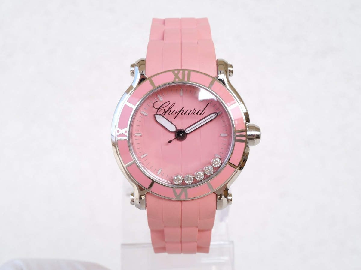 Swiss watch Chopard Happy Sport 36 Pink Dial 5 Diamonds Quartz