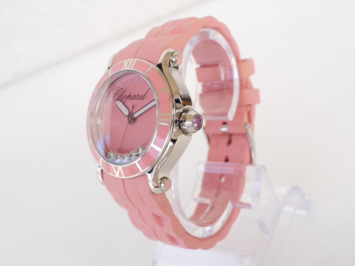Swiss watch Chopard Happy Sport 36 Pink Dial 5 Diamonds Quartz