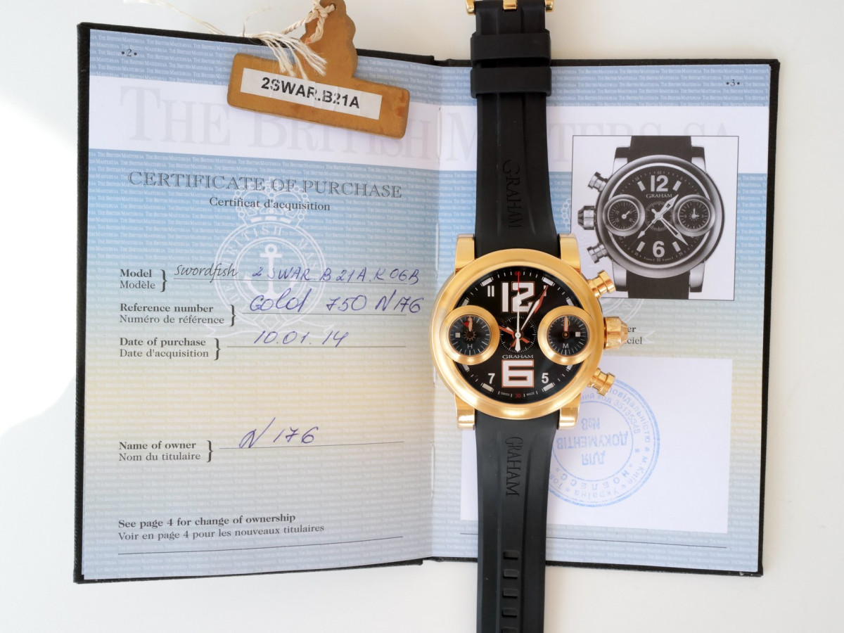 Швейцарський годинник Graham Swordfish 18K Rose Gold 46 Big 12-6