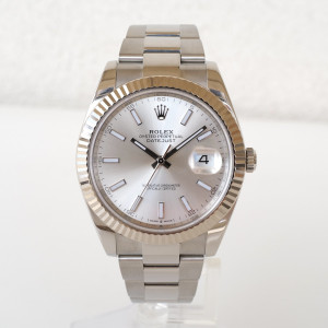 Швейцарские часы Rolex Datejust 41 Silver Dial Oyster