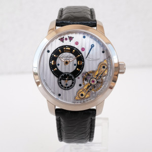 Швейцарський годинник Glashutte Original PanoInverse 42 XL 18K White Gold Manual Wind
