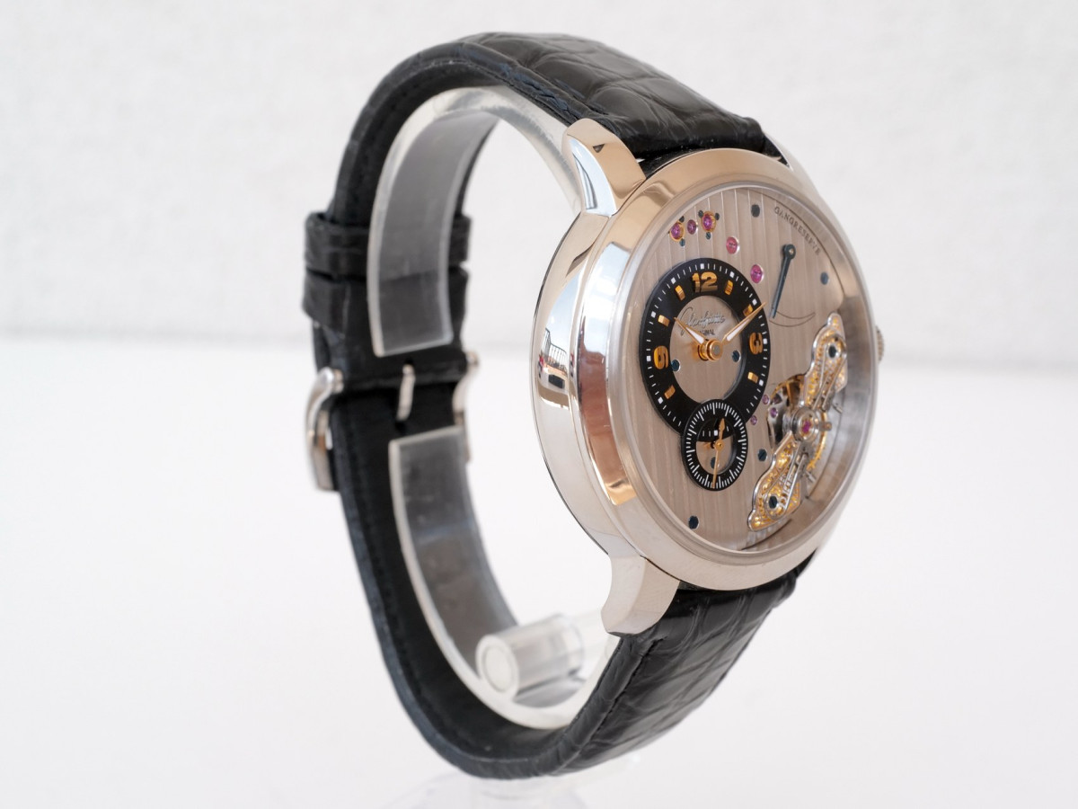 Швейцарський годинник Glashutte Original PanoInverse 42 XL 18K White Gold Manual Wind