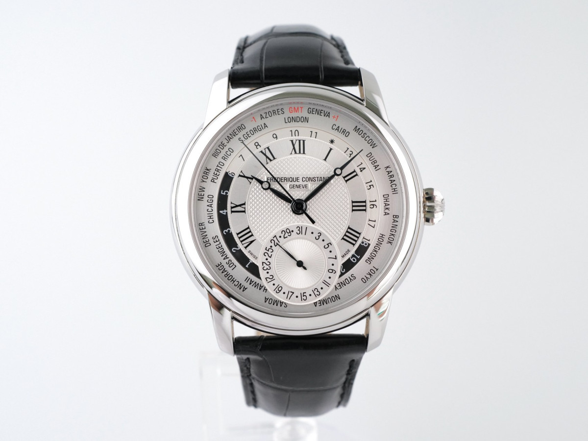 Швейцарський годинник Frederique Constant Worldtimer 42 Silver Dial Limited Edition