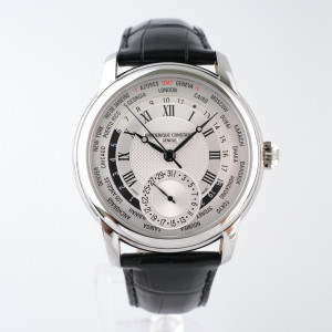 Швейцарський годинник Frederique Constant Worldtimer 42 Silver Dial Limited Edition