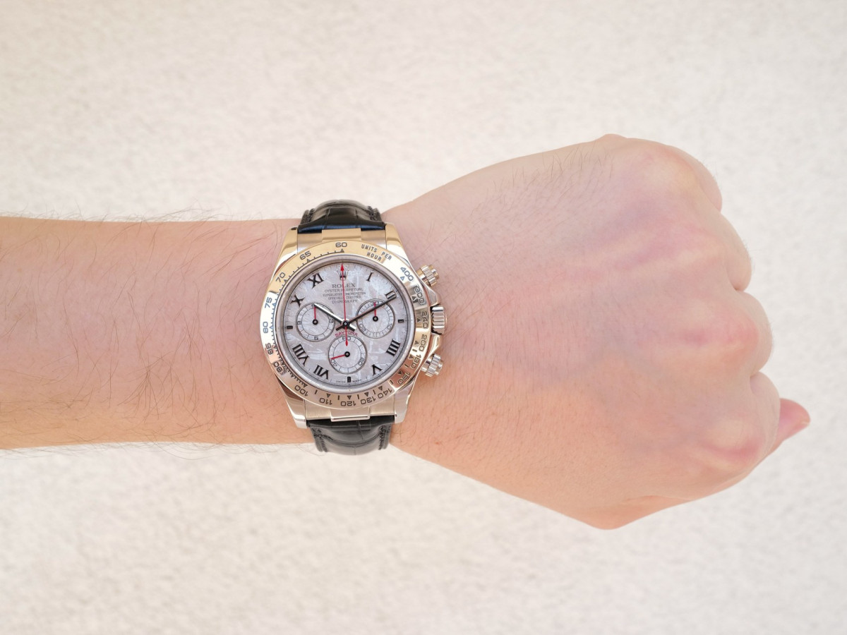 Швейцарський годинник Rolex Cosmograph Daytona Meteorite Dial 18K White Gold
