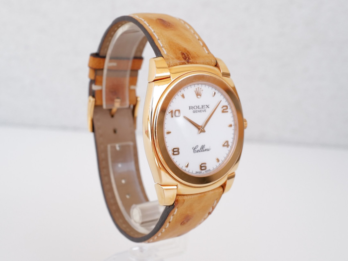 Швейцарские часы Rolex Cellini 36 Cestello 18K Rose Gold White Dial Manual Wind
