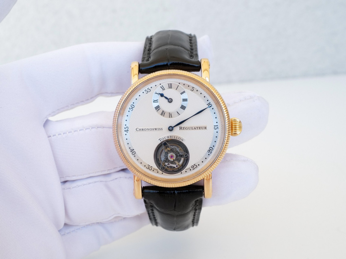 Швейцарские часы Chronoswiss Regulateur Tourbillon 38 Manual Wind 18K Rose Gold