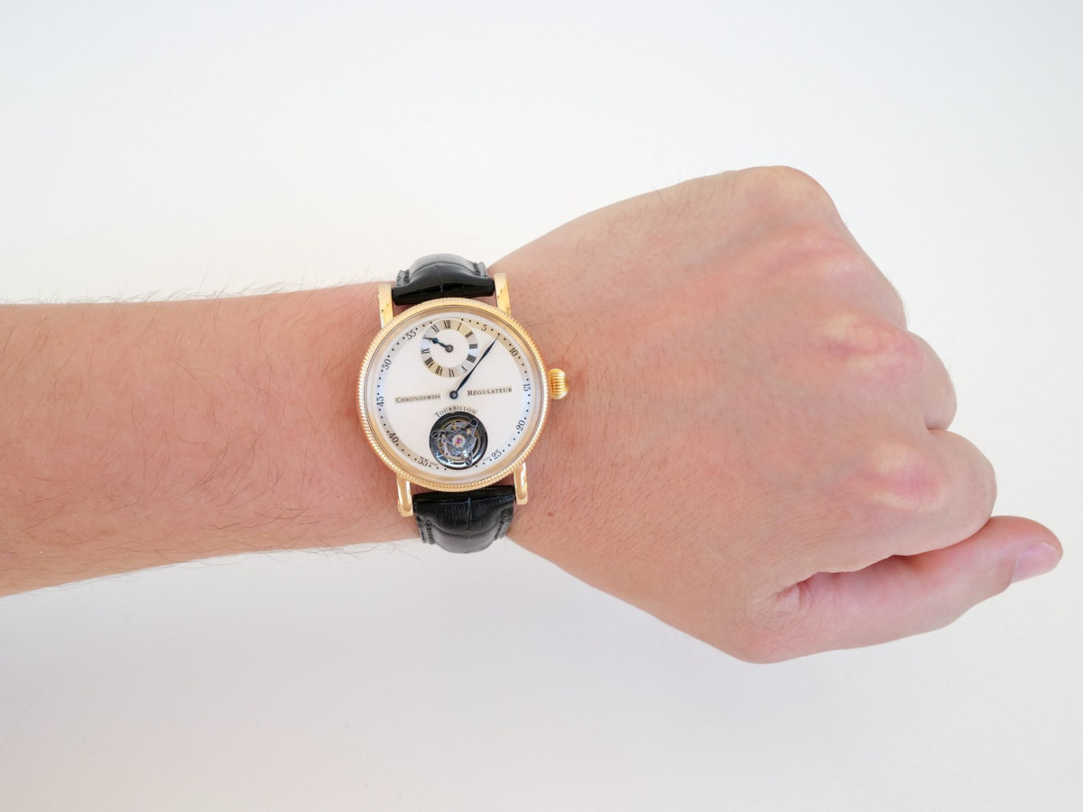 Швейцарские часы Chronoswiss Regulateur Tourbillon 38 Manual Wind 18K Rose Gold