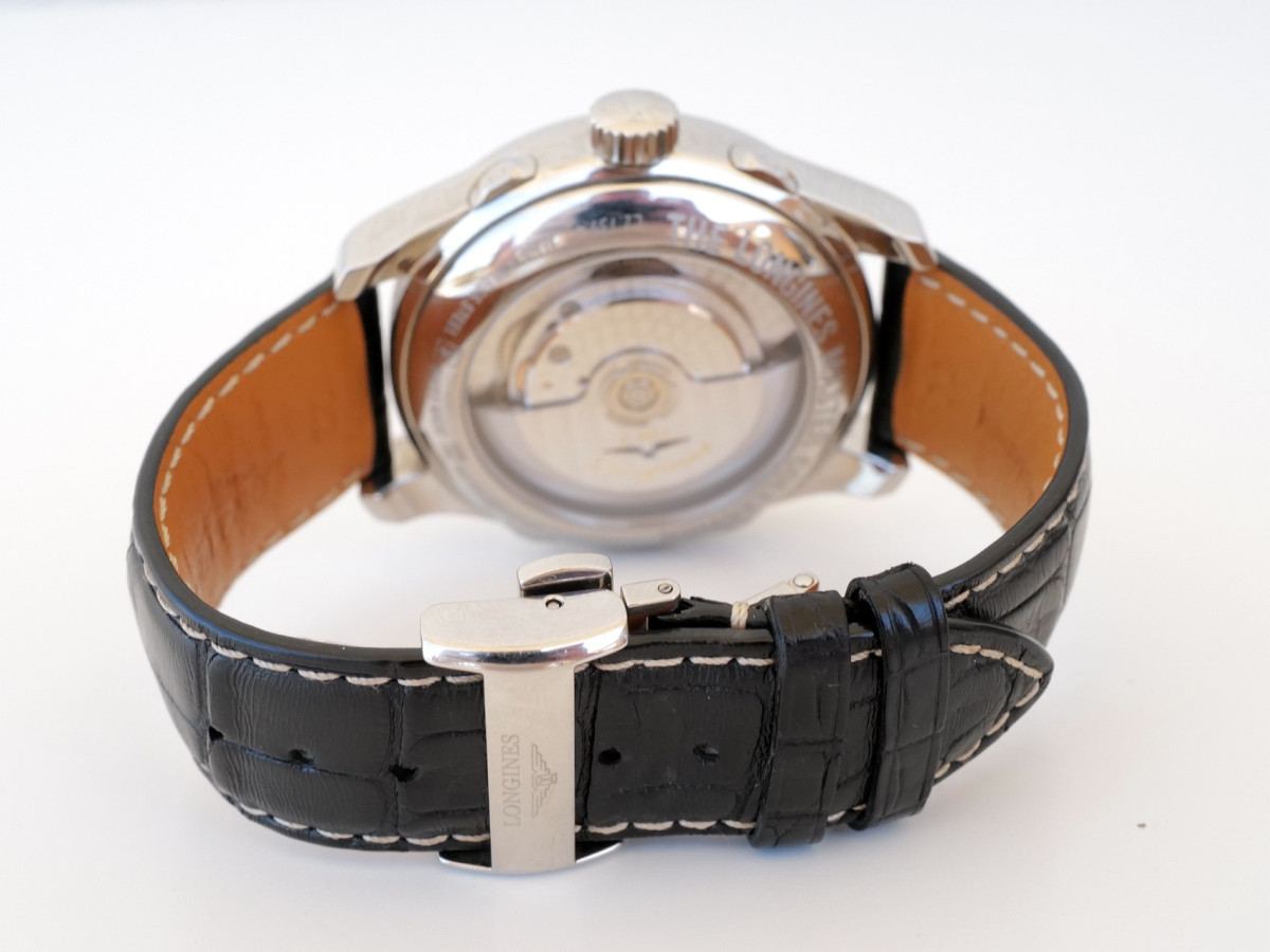 Швейцарський годинник Longines Master Collection 44 Retrograde Moonphase Black Dial