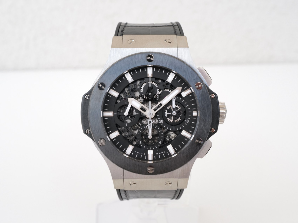 Швейцарские часы Hublot Big Bang 44 Aero Bang Steel Skeleton Dial