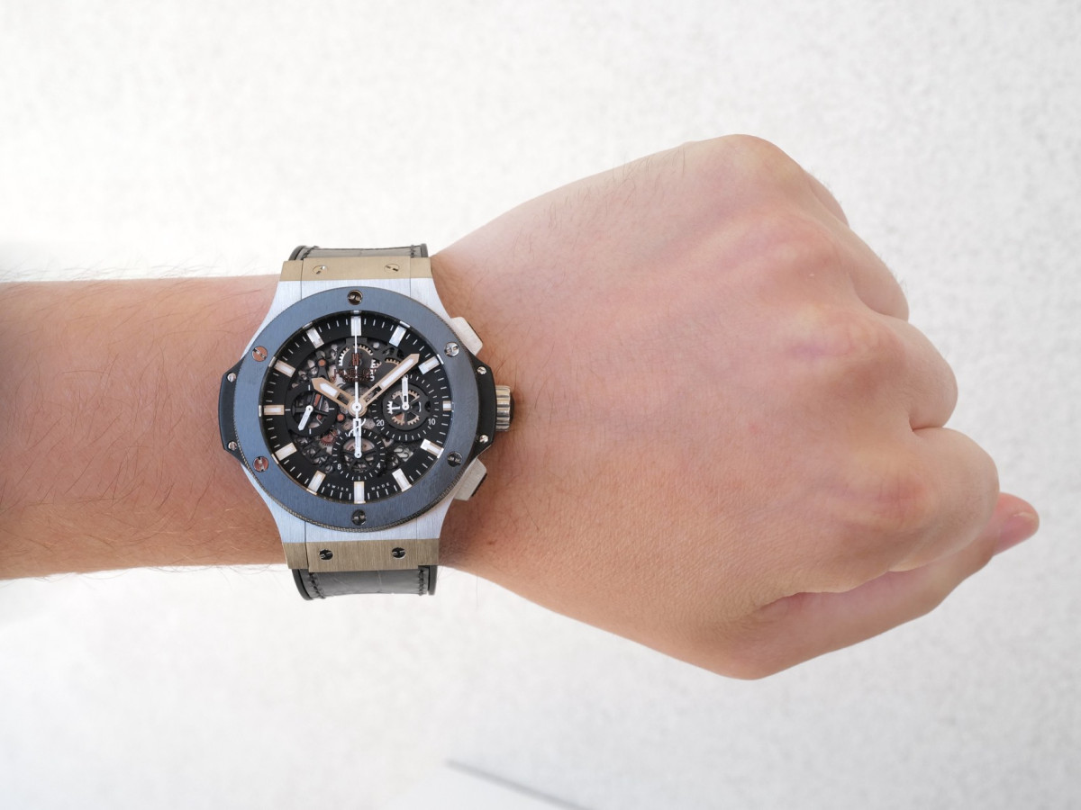 Швейцарские часы Hublot Big Bang 44 Aero Bang Steel Skeleton Dial