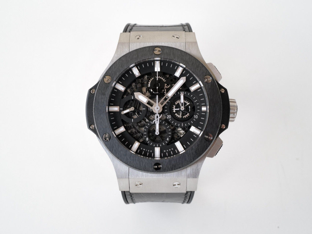 Швейцарские часы Hublot Big Bang 44 Aero Bang Steel Skeleton Dial
