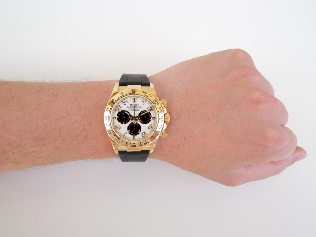 Швейцарские часы Rolex Cosmograph Daytona Racing Panda Dial 18K Yellow Gold