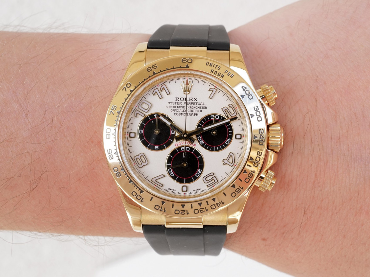 Швейцарские часы Rolex Cosmograph Daytona Racing Panda Dial 18K Yellow Gold