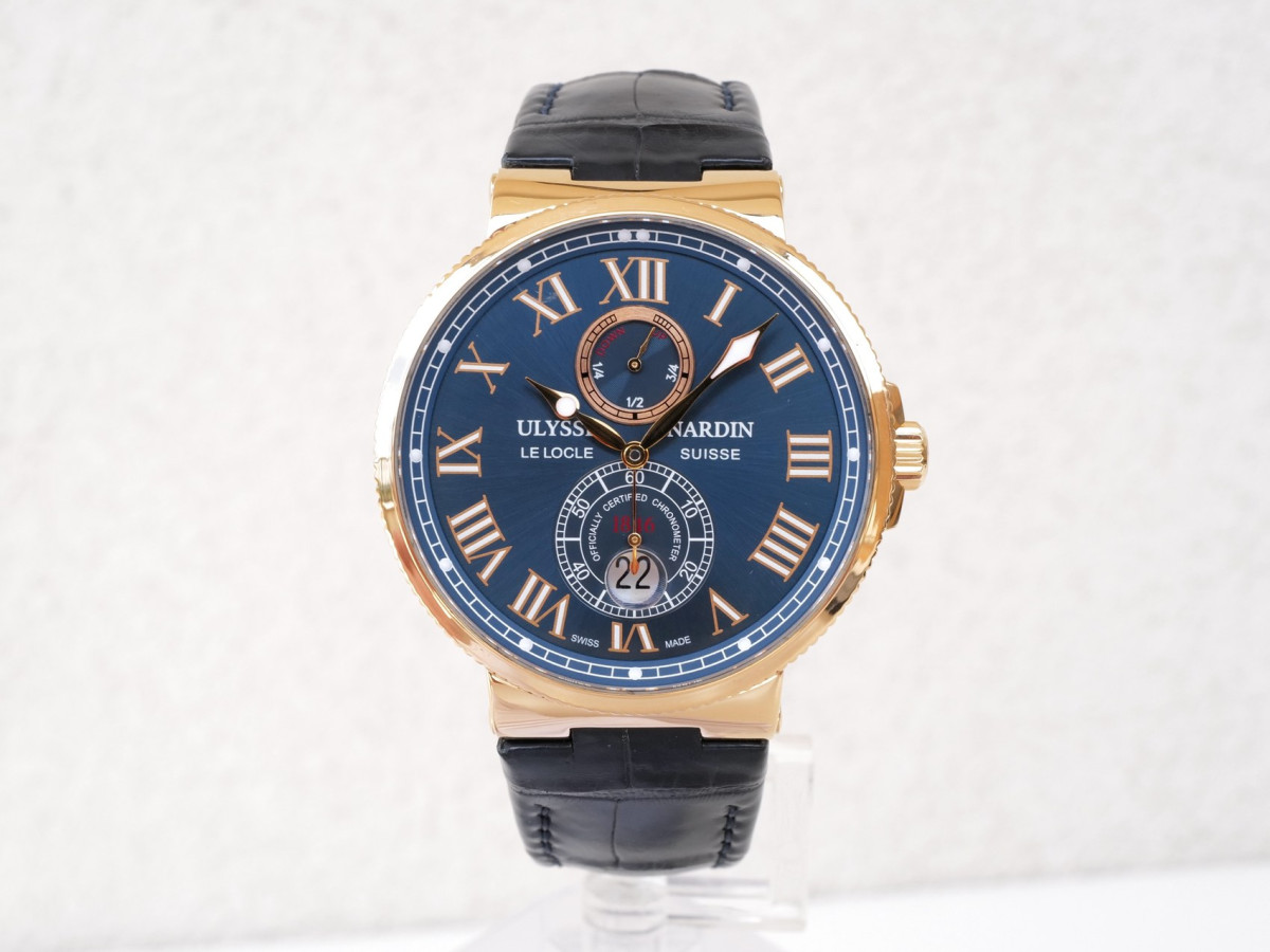 Swiss watch Ulysse Nardin Marine Chronometer 43 Blue Dial 18K Rose Gold