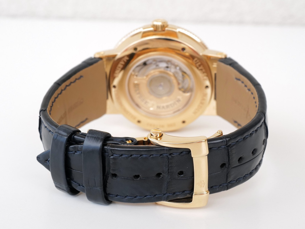 Swiss watch Ulysse Nardin Marine Chronometer 43 Blue Dial 18K Rose Gold