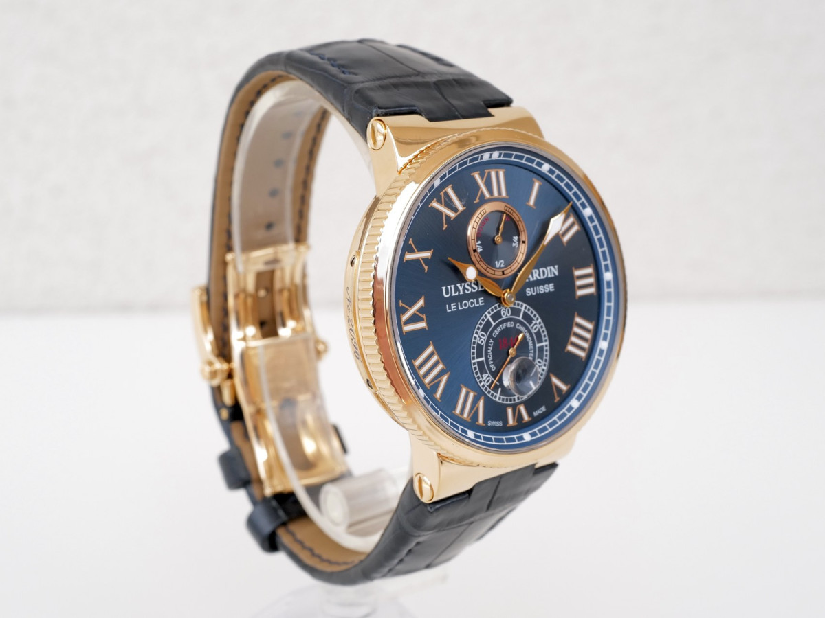 Swiss watch Ulysse Nardin Marine Chronometer 43 Blue Dial 18K Rose Gold