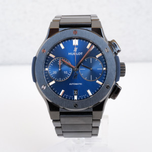 Швейцарские часы Hublot Classic Fusion 45 Chronograph Ceramic Blue Bracelet