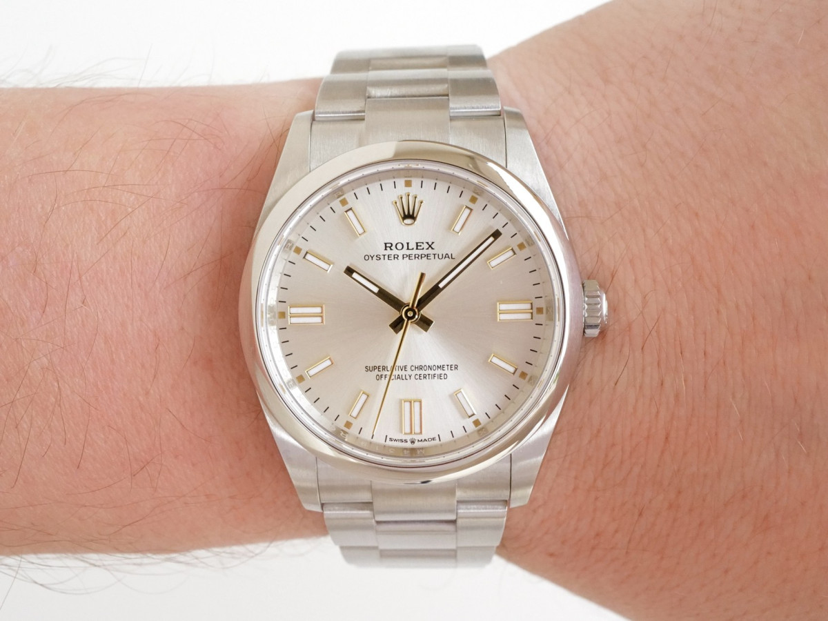 Швейцарський годинник Rolex Oyster Perpetual 36 Silver Dial