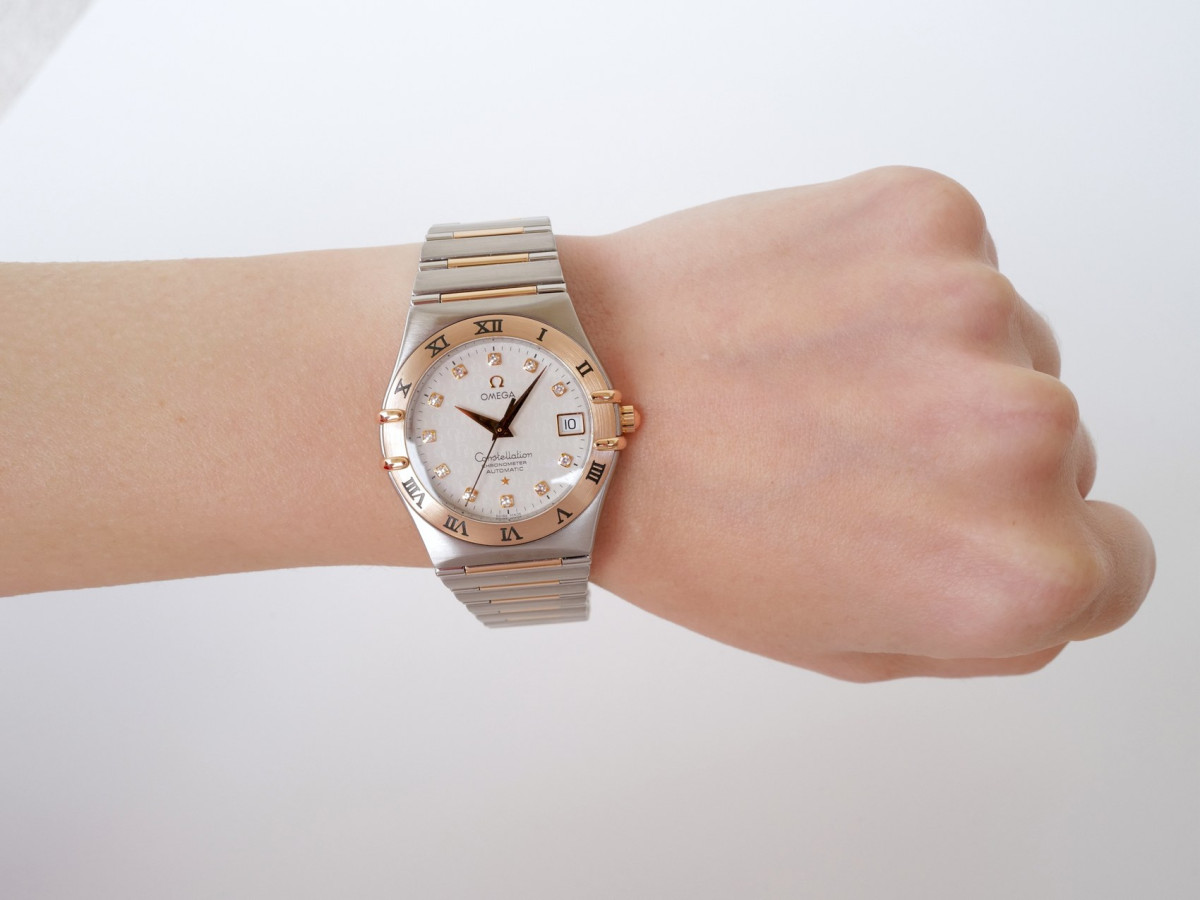 Швейцарские часы Omega Constellation 50th Anniversary 36 Steel 18K Rose Gold Automatic Diamond Dial